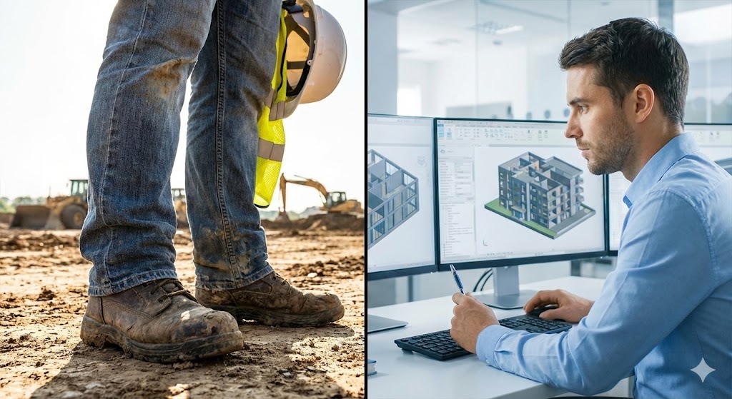 Comparativo entre a rotina do Engenheiro de Campo e do Engenheiro de Escritório