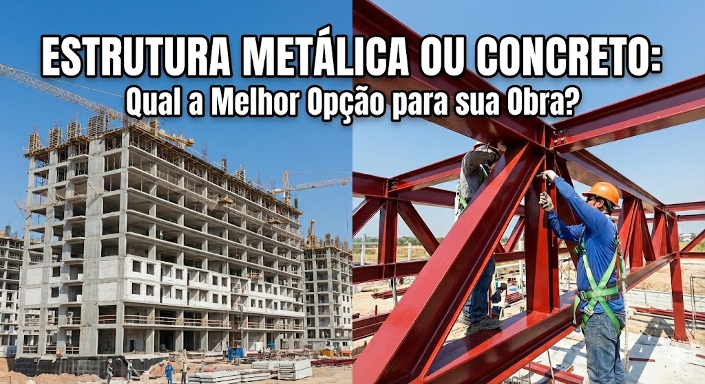 estrutura metálica ou concreto